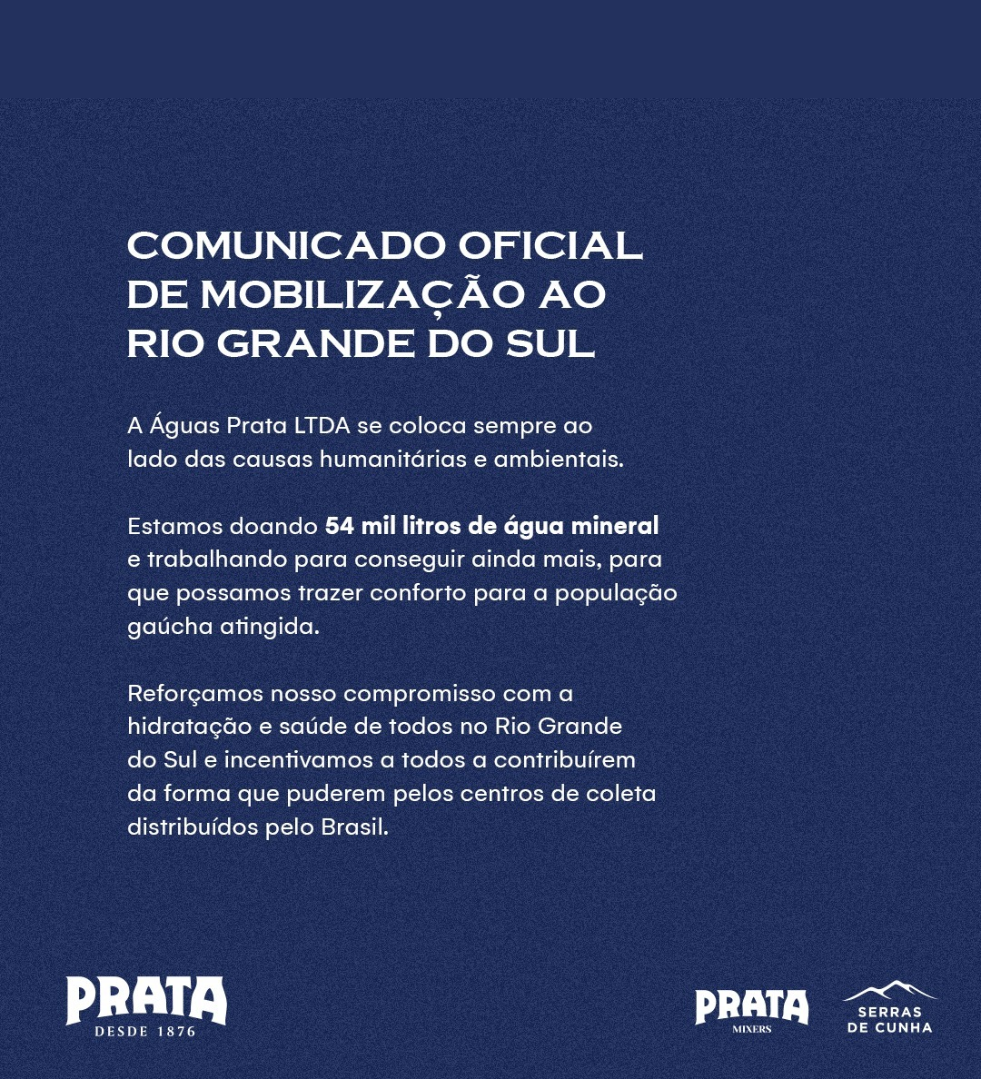 Comunicado Oficial- Águas Prata